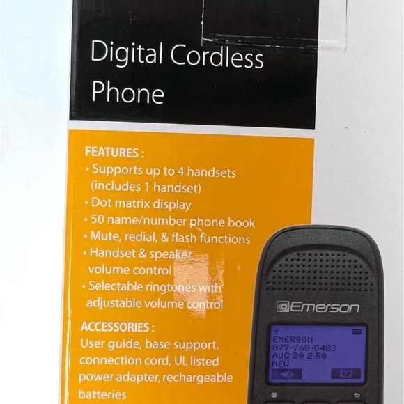 Emerson NEW DECT 6.0 Digital Cordless Phone Handset - Picture 4 of 5